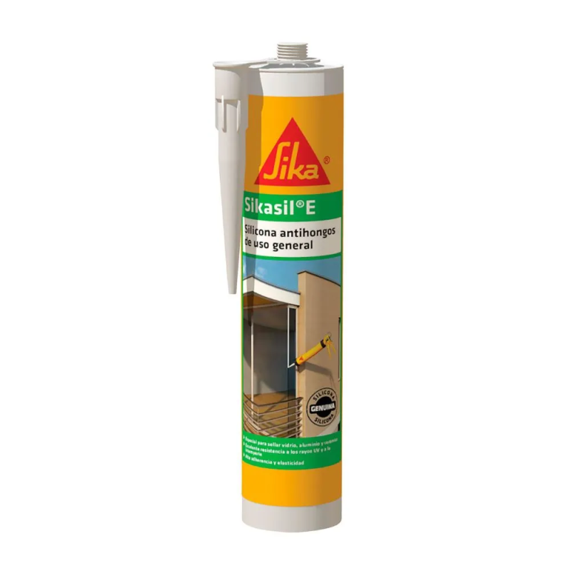 SIKASIL E SILICONA CARTUCHO ANTIHONGOS TRANSPARENTE (12U) SIKA