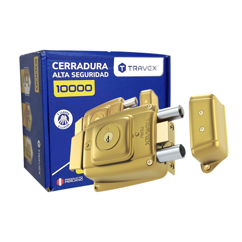 CERRADURA SOBREPONER 10000 DORADA - TRAVEX