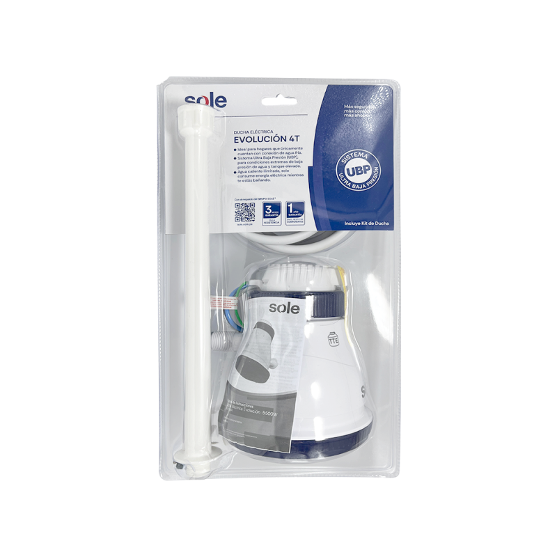 DUCHA ELECTRICA + BRAZO SOLE 5500W AZUL