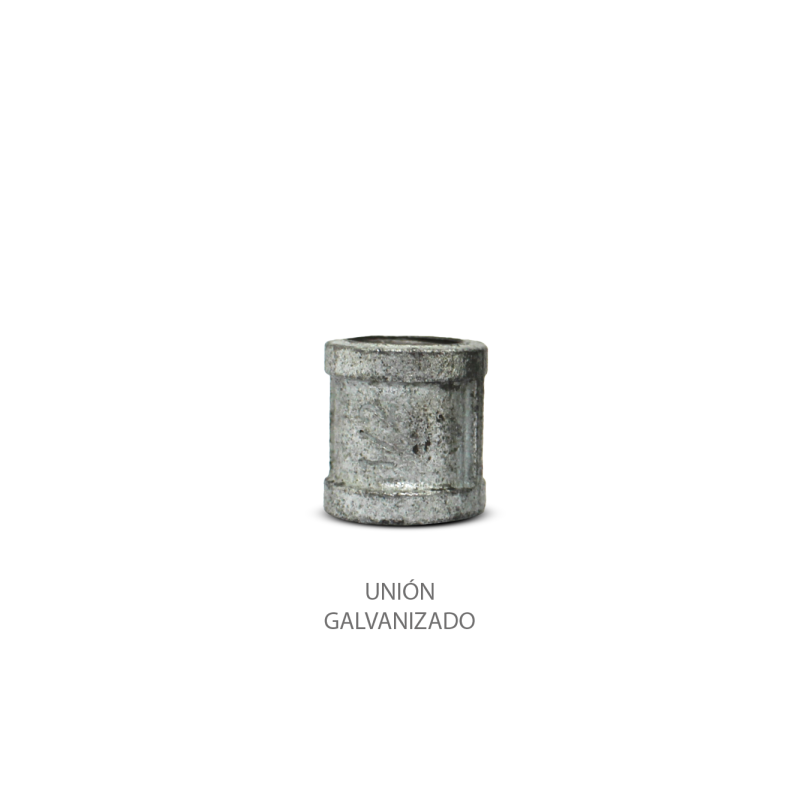 UNION SIMPLE GALVANIZADA 1/2''