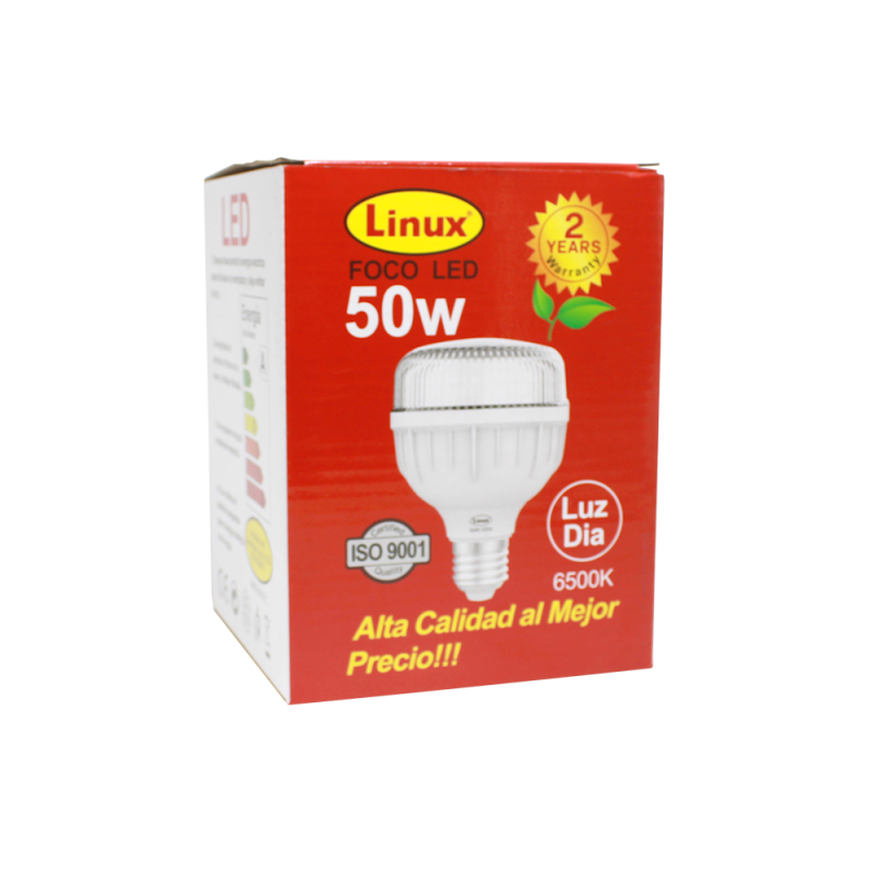 LINUX FOCO BOTELLA CRISTAL 50W T120 x50und