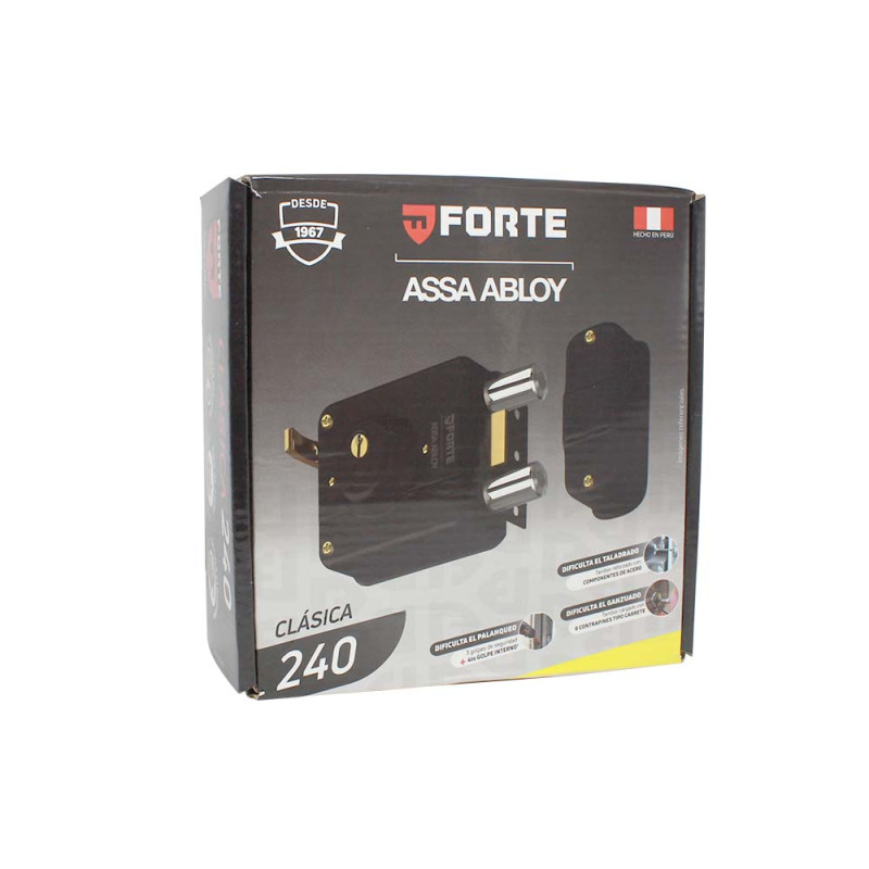 CERRADURA CLASICA 240 NEGRA - FORTE