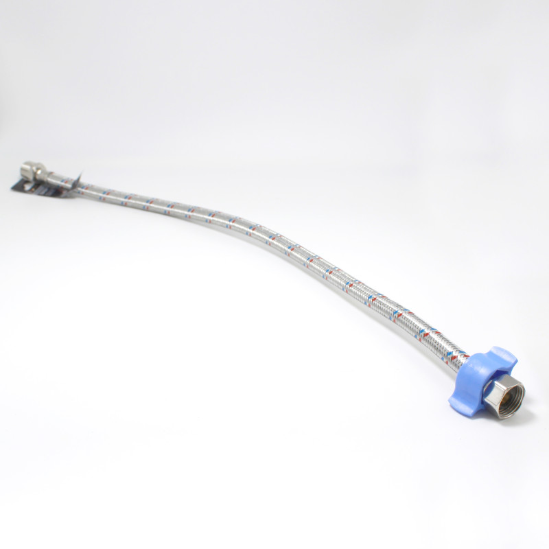TUBO ABASTO VINILO ACERO 1/2'' X 60 CM AUTOAJUSTABLE (P30441) paq.10 - ECKOGRIF