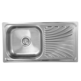 LAVAPLATO ACERO 96 x 43 x 0.5CM C/ACCESOR. BOCCO (LA020)