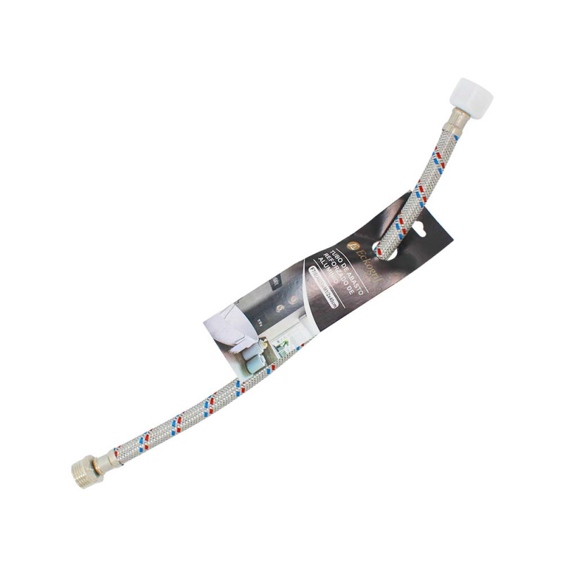 TUBO ABASTO ACERO TRENZADO 1/2'' X 40 CM AUTOAJUSTABLE - ECKOGRIF