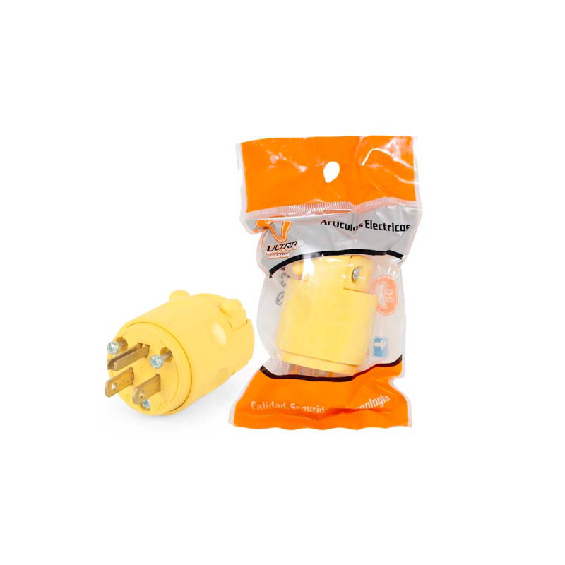 ENCHUFE MODELO LEVITON (especial) 3P (trifasico) AMARILLO15A x 10und