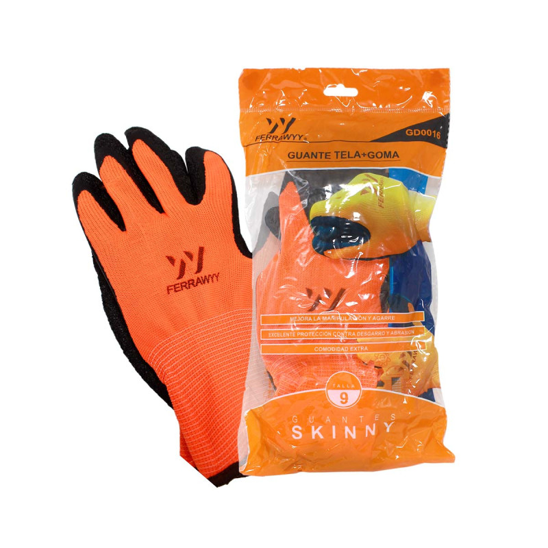GUANTE MULTIUSO T9 NARANJA (GD0016-9) FERRAWYY