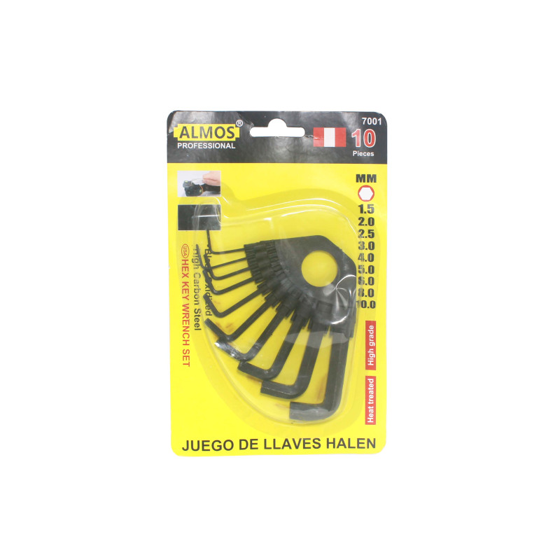 LLAVE ALLEM HEXAGONALES X10PZAS KMZ-130