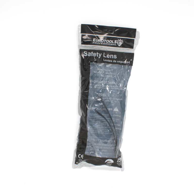 GAFAS PROTECTORAS NEGRO ANTI-IMPACTO EUROTOOLS x12(u)