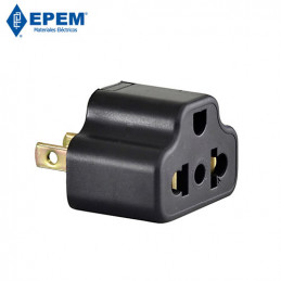 ADAPTADOR 3 A 2 NEGRO